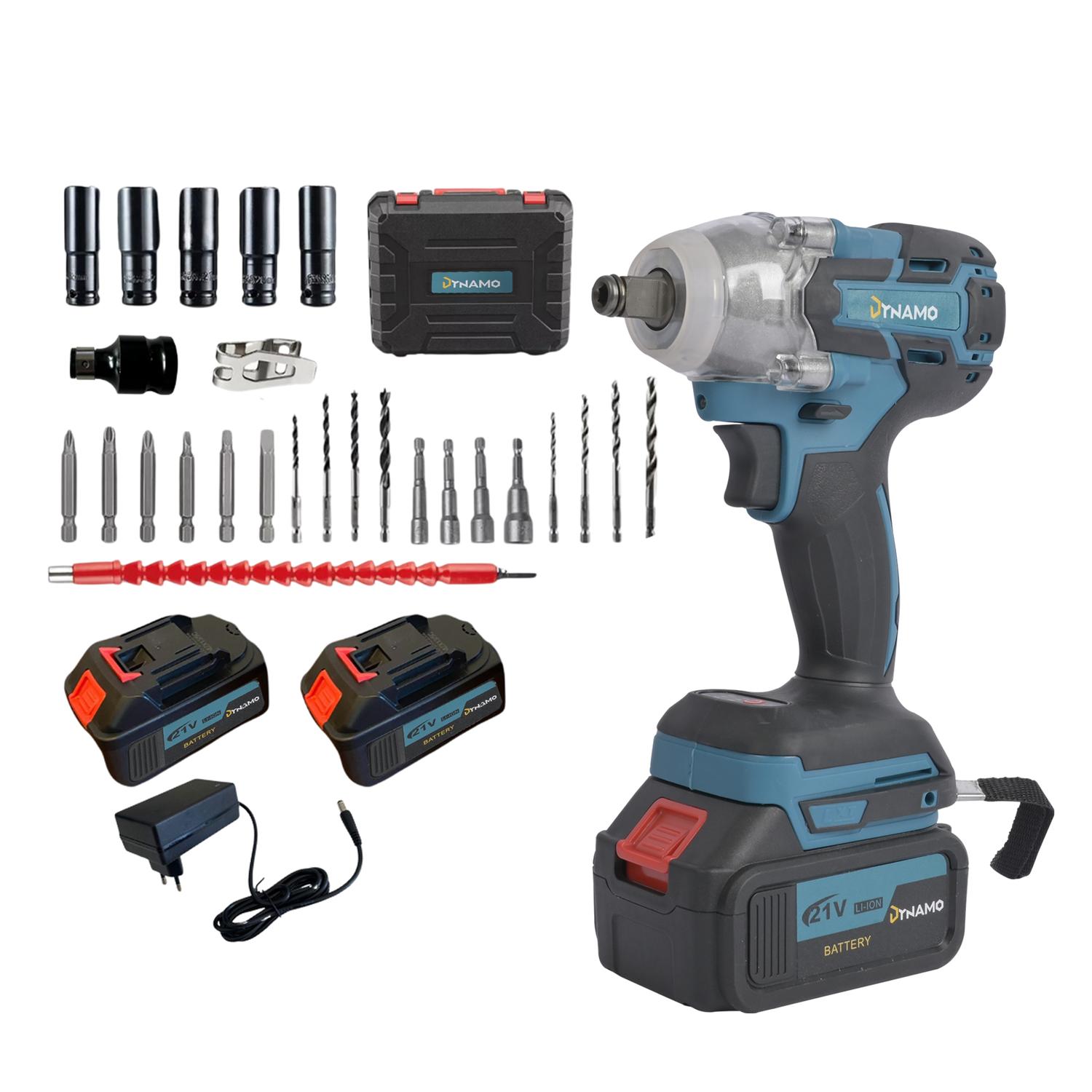 Llave de Impacto 21V + Accesorios